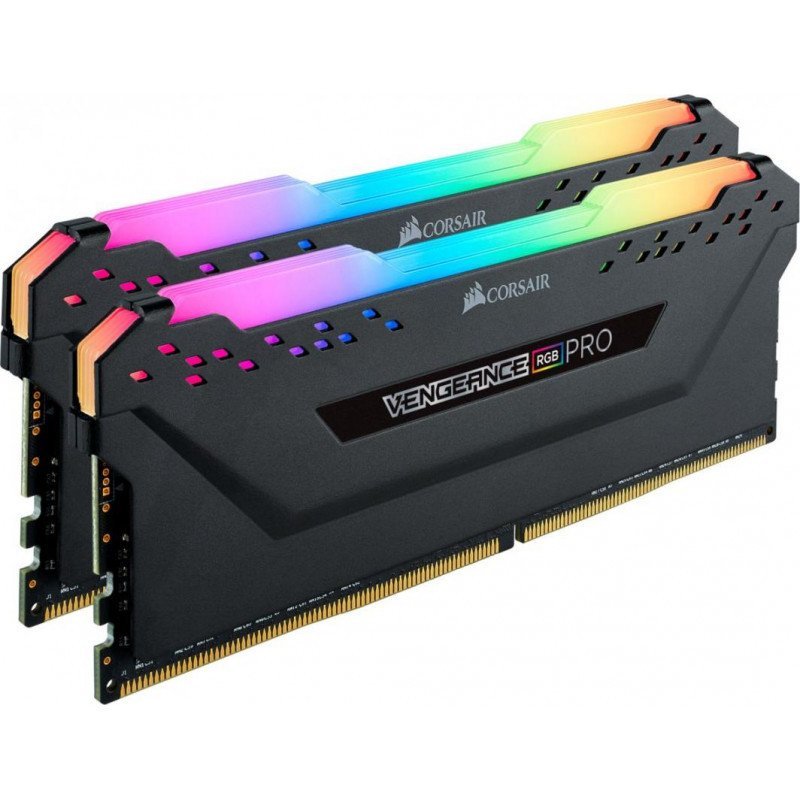 Память для настольных компьютеров Corsair 16 GB (2x8GB) DDR4 3600 MHz Vengeance RGB Pro Black (CMW16GX4M2D3600C18)  Фото №1