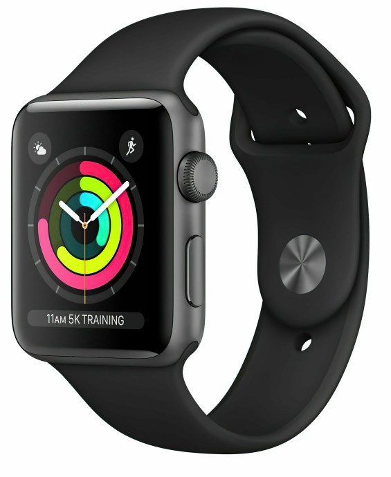 Смарт-часы Apple Watch Series 3 GPS 38mm Space Gray with Black Sport Band (MTF02)  Фото №2