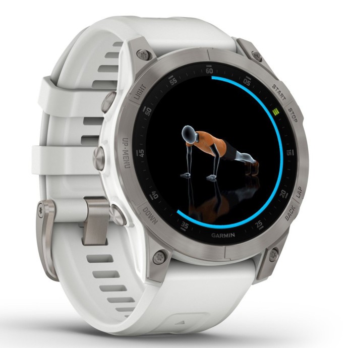 Смарт-годинник Garmin Epix (Gen 2) Sapphire - White Titanium (010-02582-20/21)  Фото №4