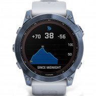 Смарт-годинник Garmin Fenix 7X Sapphire Solar M. Blue DLC Titanium w. Whitestone Band (010-02541-14/