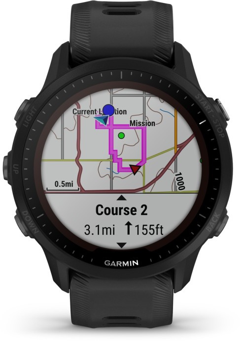 Смарт-годинник Garmin Forerunner 955 Solar Black (010-02638-00/20)  Фото №3