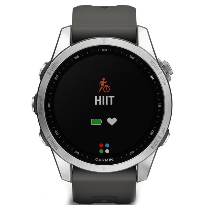 Смарт-часы Garmin Fenix 7S Silver with Graphite Band (010-02539-00/01)  Фото №0