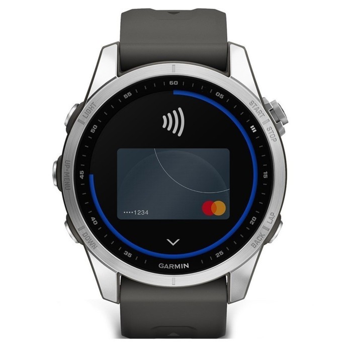 Смарт-часы Garmin Fenix 7S Silver with Graphite Band (010-02539-00/01)  Фото №1