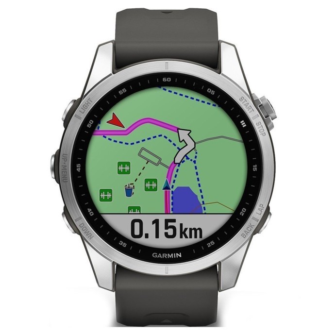 Смарт-часы Garmin Fenix 7S Silver with Graphite Band (010-02539-00/01)  Фото №2