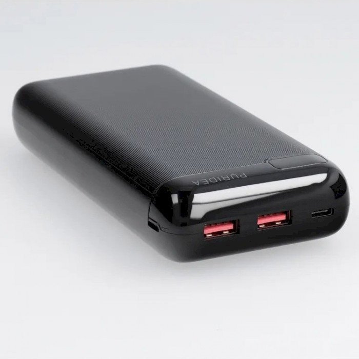 Зовнішній акумулятор (Power Bank) Puridea K22 PD3.0, QC3.0, 22.5W 20000mAh Black  Фото №1