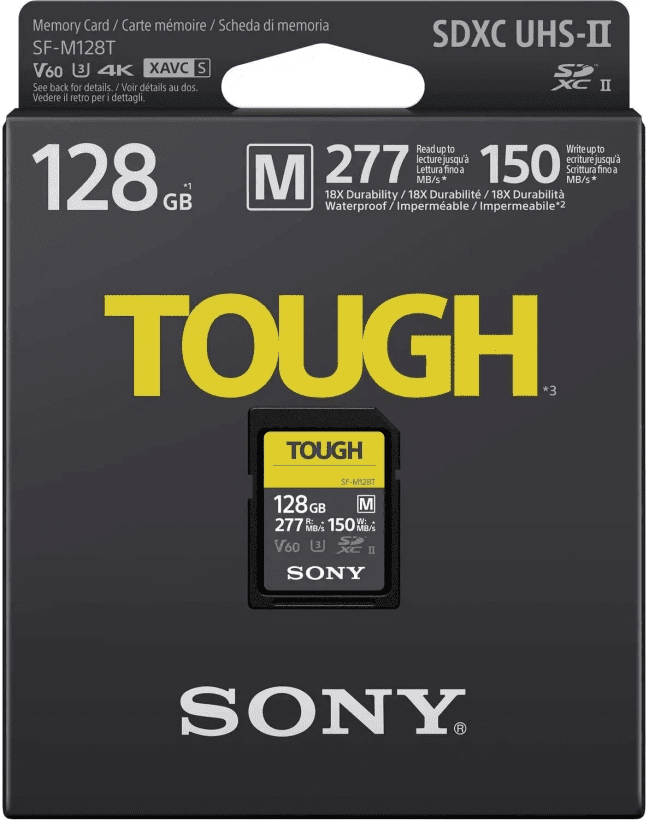 Карта памяти Sony 128 GB SDXC UHS-II U3 V60 TOUGH SFM128T.SYM  Фото №4