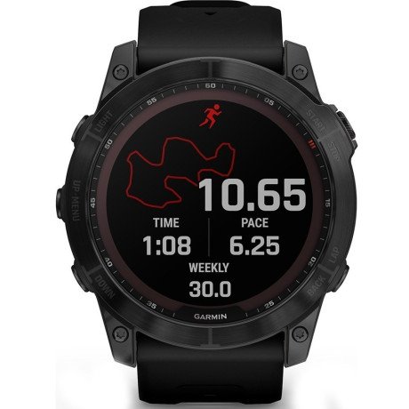 Смарт-годинник Garmin Fenix 7X Sapphire S. Black DLC Titanium w. Black Band (010-02541-22/23)  Фото №1