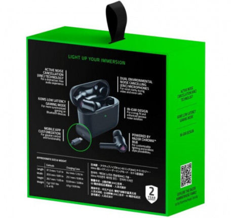 Наушники TWS Razer Hammerhead True Wireless 2021 (RZ12-03820100-R3G1)  Фото №2