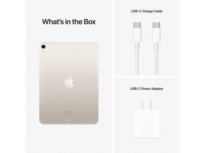 Планшет Apple iPad Air 2022 Wi-Fi + 5G 64GB Starlight (MM6V3)  Фото №2