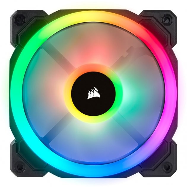 Вентилятор Corsair LL120 RGB Dual Light Loop RGB LED PWM 3 Fan Pack with Lighting Node PRO (CO-9050072-WW)  Фото №1