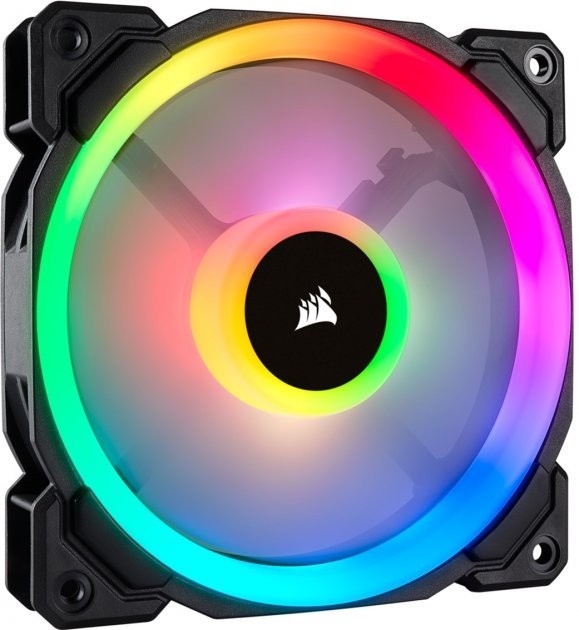 Вентилятор Corsair LL120 RGB Dual Light Loop RGB LED PWM 3 Fan Pack with Lighting Node PRO (CO-9050072-WW)  Фото №0