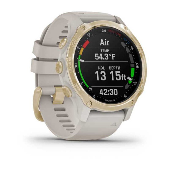 Спортивные часы Garmin Descent Mk2S Light Gold with Light Sand Silicone Band (010-02403-01)  Фото №0