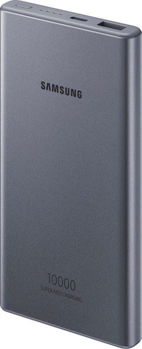 Внешний аккумулятор (павербанк) Samsung 10000mAh 25W dark grey (EB-P3300XJEGEU, EB-P3300XJRGRU)  Фото №2