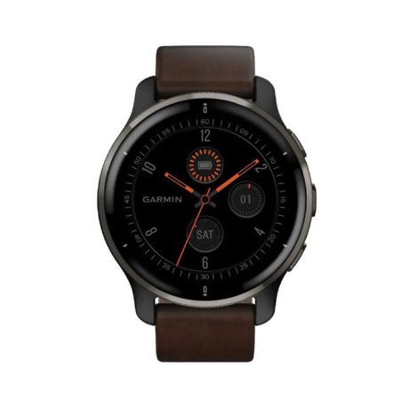 Смарт-часы Garmin Venu 2 Plus Slate S. Steel Bezel W. Slate Case And B. Leather Band (010-02496-15)  Фото №0