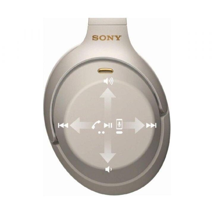 Наушники с микрофоном Sony Noise Cancelling Headphones Silver (WH-1000XM3G)  Фото №0