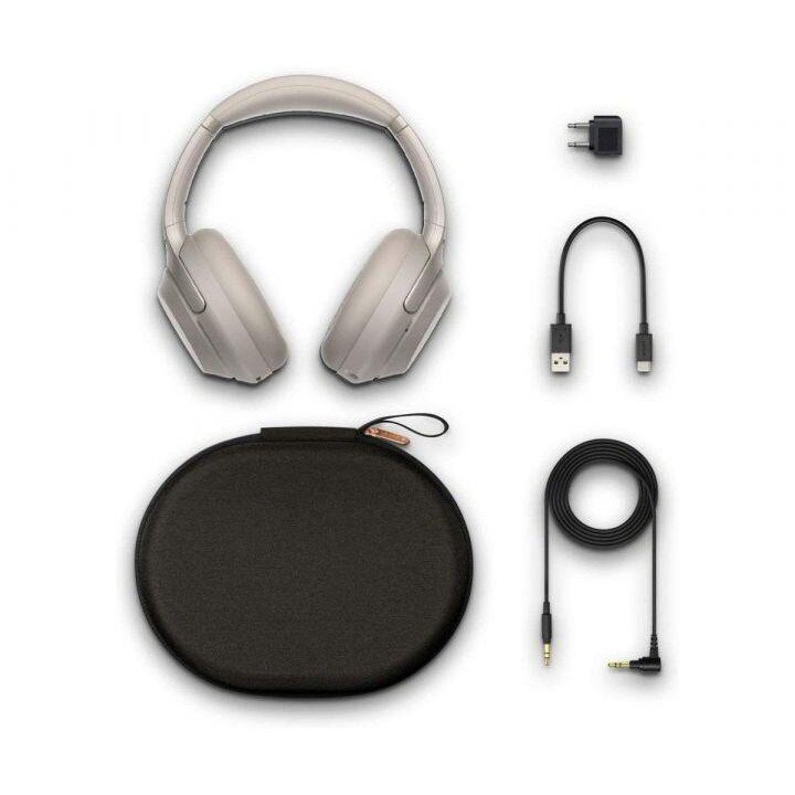 Наушники с микрофоном Sony Noise Cancelling Headphones Silver (WH-1000XM3G)  Фото №2