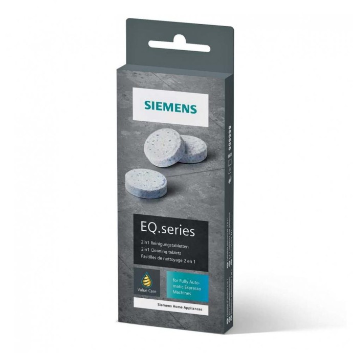 Засіб для чищення Siemens Таблетки для чистки кофемашин 10 шт. (TCZ8001) TZ 80001  Фото №1
