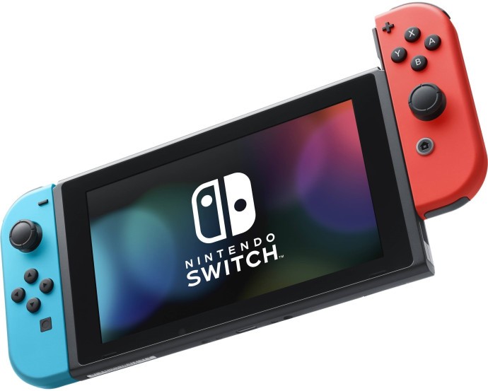 Портативная игровая приставка Nintendo Switch with Neon Blue and Neon Red Joy-Con  Фото №0