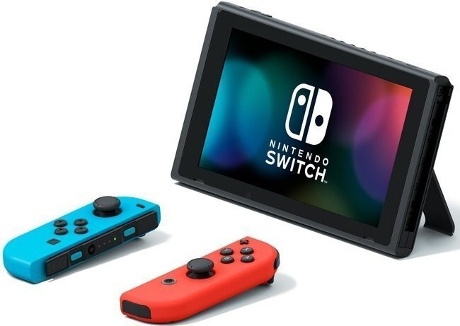 Портативная игровая приставка Nintendo Switch with Neon Blue and Neon Red Joy-Con  Фото №1