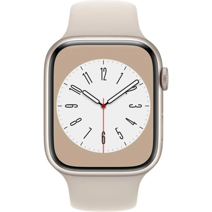 Смарт-часы Apple Watch Series 8 GPS 41mm Starlight Aluminum Case with Starlight Sport Band (MNP63, MNU93)