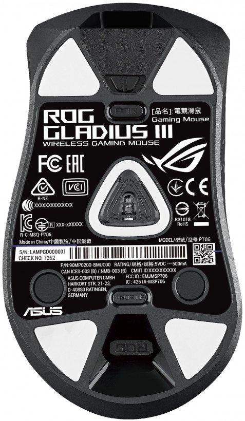 Миша ASUS ROG Gladius III Wireless (90MP0200-BMUA00)  Фото №5