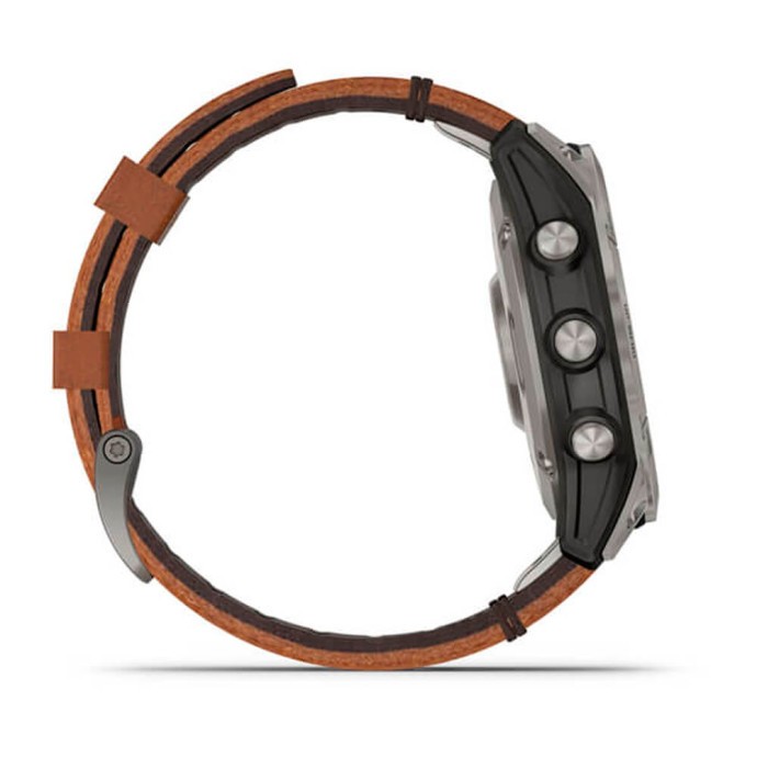 Смарт-часы Garmin Fenix ??7 Sчасы Garmin Fenix 7 Sapphire Solar Titanium with Chestnut Leather Band (010-02540-31)  Фото №3