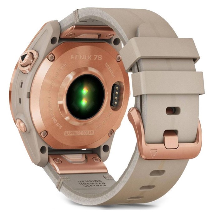 Смарт-часы Garmin Fenix 7S Sapphire Solar Rose G. Titanium w. Limestone L. Band (010-02539-35)  Фото №4