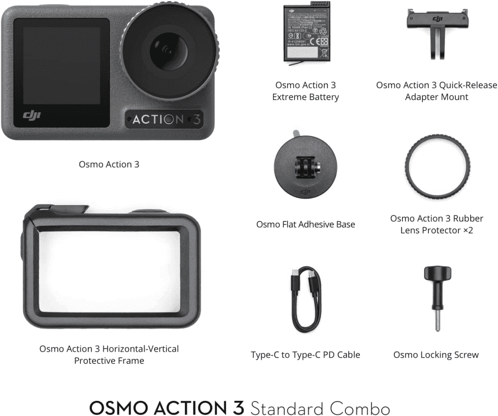 Экшн-камера DJI Osmo Action 3 Standard Combo (CP.OS.00000220.01)  Фото №4