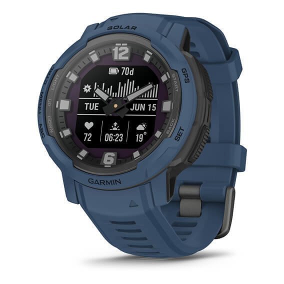 Смарт-годинник Garmin Instinct Crossover Solar Tidal Blue (010-02730-12/02)  Фото №0