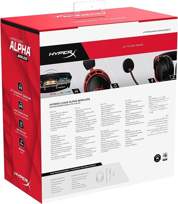 Навушники HyperX Cloud Alpha Wireless Black (4P5D4AA)  Фото №5
