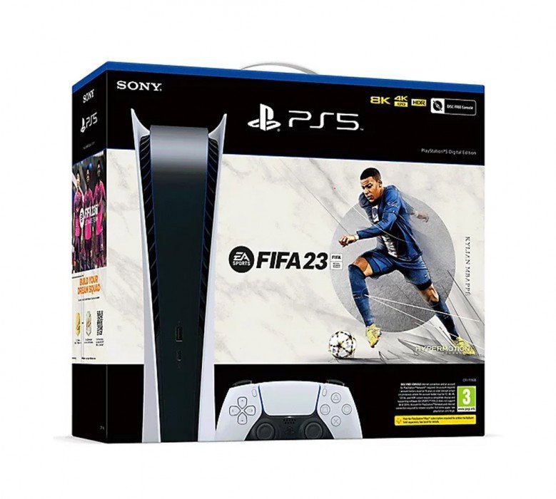 Стаціонарна ігрова приставка Sony PlayStation 5 Digital Edition 825 GB EA SPORTS FIFA 23 Bundle