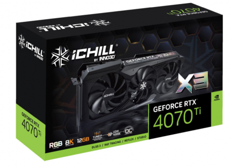 Відеокарта INNO3D GeForce RTX 4070 Ti ICHILL X3 (C407T3-126XX-186148H)  Фото №6