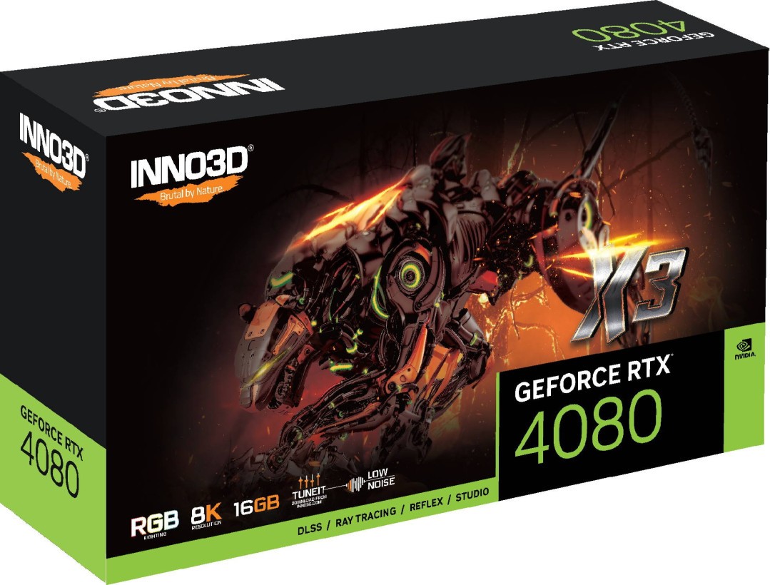 Видеокарта INNO3D GEFORCE RTX 4080 16 GB X3 (N40803-166X-187049N)  Фото №5