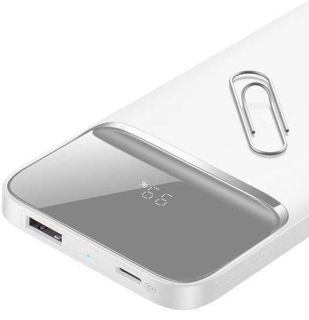 Внешний аккумулятор (павербанк) Baseus Magnetic 10000mAh 20W white (PPMT-02)  Фото №2
