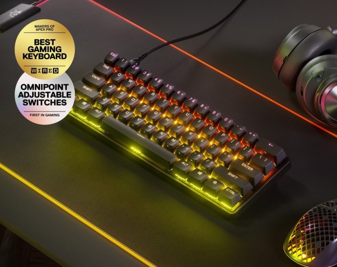 Клавіатура SteelSeries Apex Pro Mini USB (64820)  Фото №3