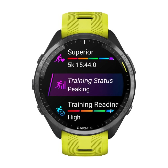 Спортивные часы Garmin Forerunner 965 Carbon Gray Titanium Bezel w. Black Case and Amp Yell/Black S. Band (010-02809-02/12)  Фото №3