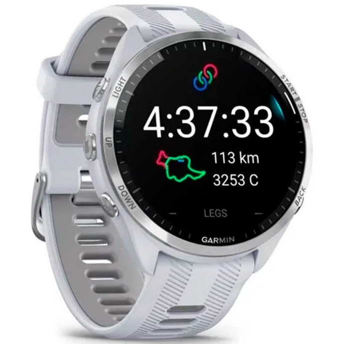 Спортивные часы Garmin Forerunner 965 Titanium Bezel w. Whiteston Case and Whiteston/Powder Gray S. Band (010-02809-01/11)  Фото №0