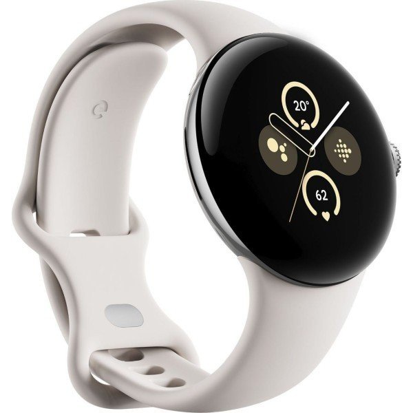 Смарт-годинник Google Pixel Watch LTE Polished Silver Case/Charcoal Active Band  Фото №1