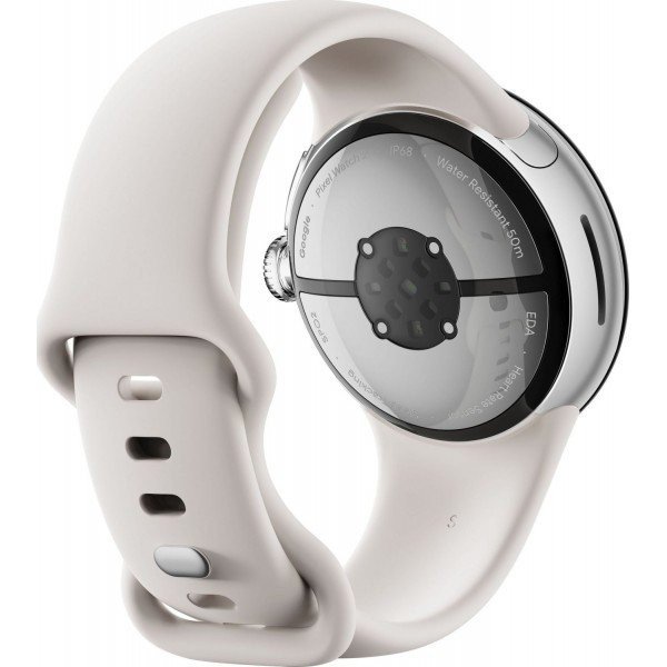 Смарт-годинник Google Pixel Watch LTE Polished Silver Case/Charcoal Active Band  Фото №2