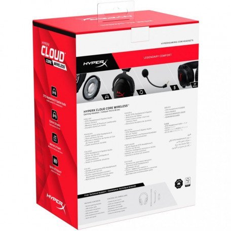 Наушники HyperX Cloud Core Wireless 7.1 (4P5D5AA/HHSC1C-CG-BK/G)  Фото №6