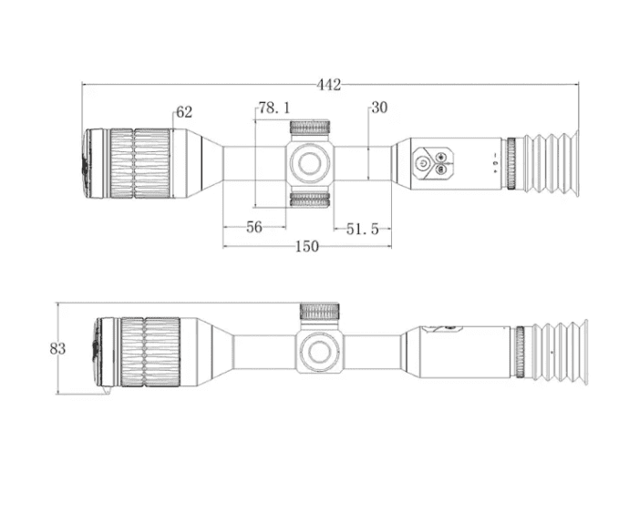 Прицел ночного видения Hikmicro ALPEX A50T (HM-TR3D-50Q/WV-A50T)  Фото №3
