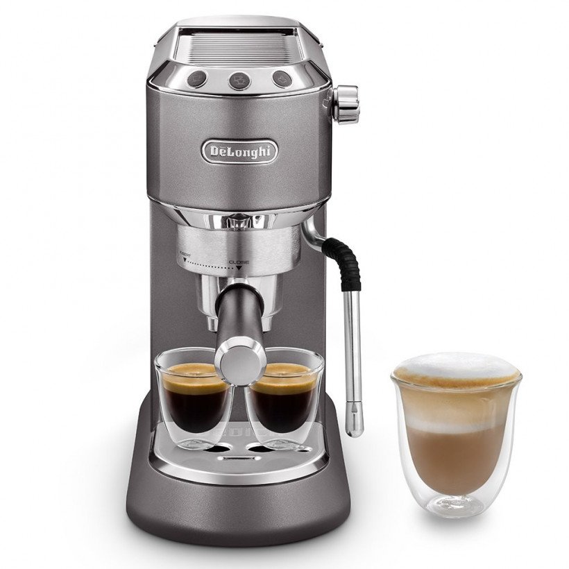Ріжкова кавоварка еспресо Delonghi Dedica Arte EC 885.GY