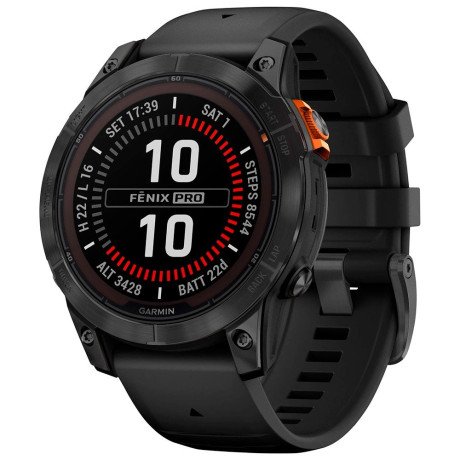 Смарт-часы Garmin Fenix 7 Pro Solar Slate Gray w. Black Band (010-02777-00/01)  Фото №0