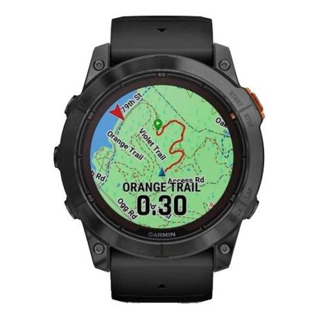 Смарт-годинник Garmin Fenix 7X Pro Solar Slate Gray w. Black Band (010-02778-00/01)  Фото №4