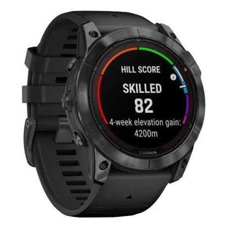 Смарт-годинник Garmin Fenix 7X Pro Solar Slate Gray w. Black Band (010-02778-00/01)  Фото №6