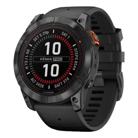 Смарт-годинник Garmin Fenix 7X Pro Solar Slate Gray w. Black Band (010-02778-00/01)  Фото №7