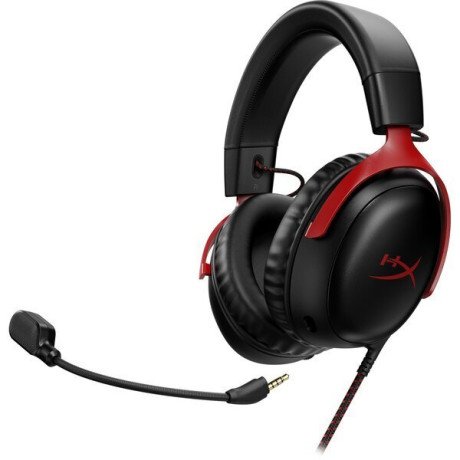 Навушники з мікрофоном HyperX Cloud III Black/Red (727A9AA)  Фото №0