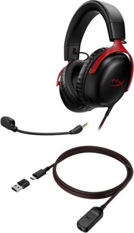Навушники з мікрофоном HyperX Cloud III Black/Red (727A9AA)  Фото №3
