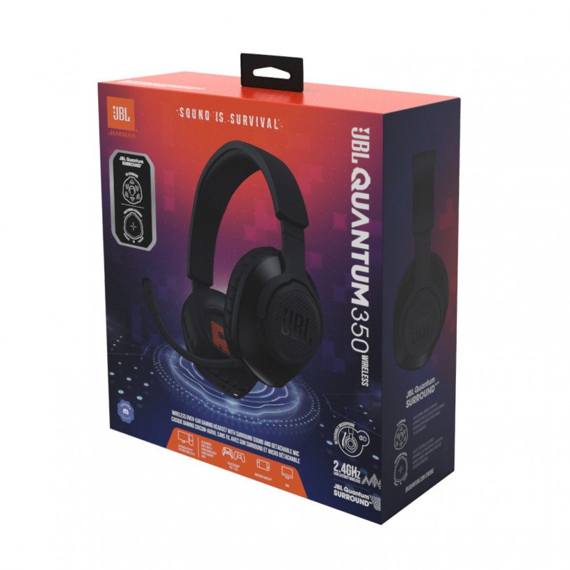 Комп&#039;ютерна гарнітура JBL Quantum 350 Wireless Black (JBLQ350WLBLK)  Фото №6