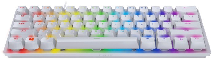 Клавиатура Razer Huntsman Mini Mercury Edition Purple Switch ENG (RZ03-03390300-R3M1)  Фото №0